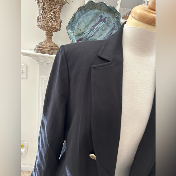 Women's Black Double-Breasted Blazer - Picture 2 of 8